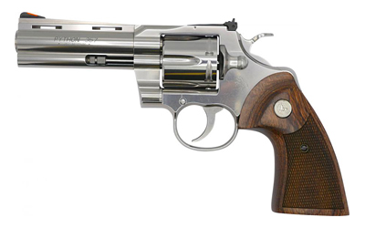 COLT PYTHON 357MAG 3" SS ADJ SIGHT WALNUT - for sale