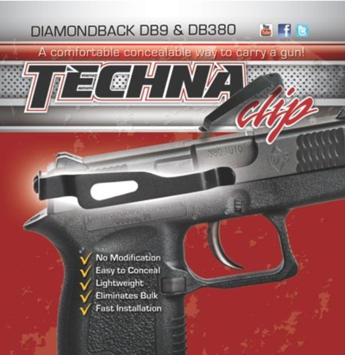 TECHNA CLIP HANDGUN RETENTION CLIP DIAMONDBACK DB380/DB9 RS - for sale