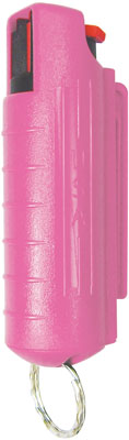 PSP PEPPER SPRAY w/ PINK HARD CASE W/ KEY RING 1/2 OZ. - for sale