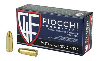 FIOCCHI 9MM LUGER 147GR FMJ 50RD 20BX/CS - for sale