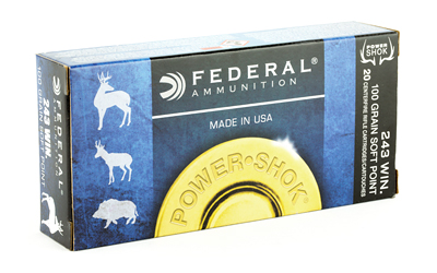 FEDERAL POWER-SHOK 243 WIN 100GR SP 20RD 10BX/CS - for sale