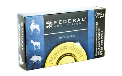 FEDERAL POWER-SHOCK 7MM MAUSER 140GR SP 20RD 10BX/CS - for sale