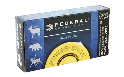 FEDERAL POWER-SHOK 7MM REM MAG 175GR SP 20RD 10BX/CS - for sale