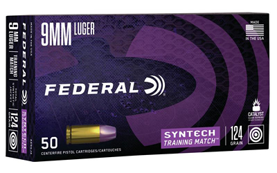 FEDERAL AE 9MM LUGER 124GR TSJ TRAINING MATCH 50RD 10BX/CS - for sale