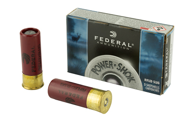 FEDERAL POWER SHOK 12GA 2.75" 1-1/4OZ RIFLED SLUG 5RD 50BX/C - for sale