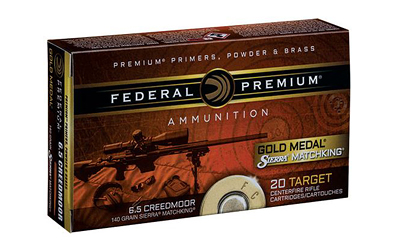 FEDERAL GOLD MEDAL 6.5CM 140GR SIERRA MATCHKING 20RD 10BX/CS - for sale