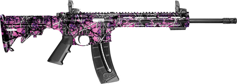 S&W M&P15-22 SPORT .22LR 16.5" 25-SH 6-POS STOCK MUDDY GIRL - for sale