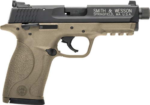 S&W M&P22 COMPACT .22LR 3.56" AS 10-SHOT MATTE FDE THREADED - for sale
