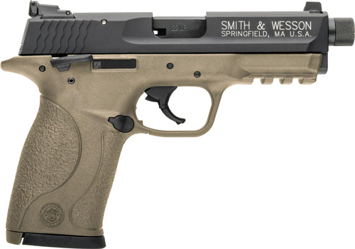 S&W M&P22 COMPACT 22LR 3.56" AS 10-SHOT MATTE FDE THREADED - for sale