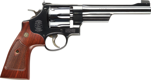 S&W 27 CLASSIC 357MAG 6.5" AS BLUED CHECKERED WOOD GRIPS - for sale