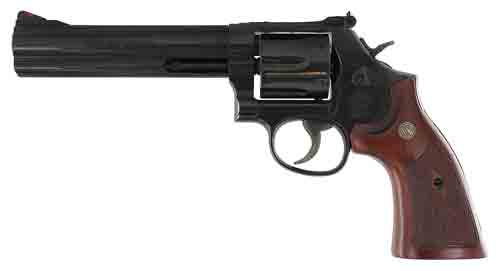 S&W 586 CLASSIC .357 6" AS 6-SHOT BLUED WOOD - for sale