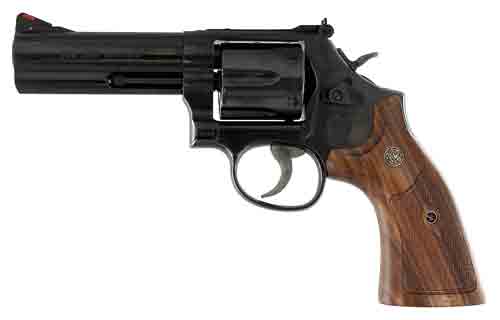 S&W 586 CLASSIC 357MAG 4" AS 6-SHOT BLUED WOOD - for sale