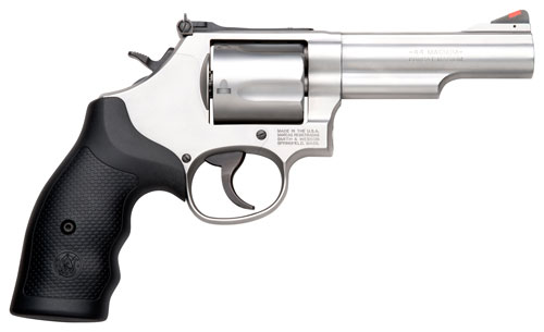 S&W 69 .44MAG 4.25" ADJ 5-SHOT STAINLESS RUBBER - for sale