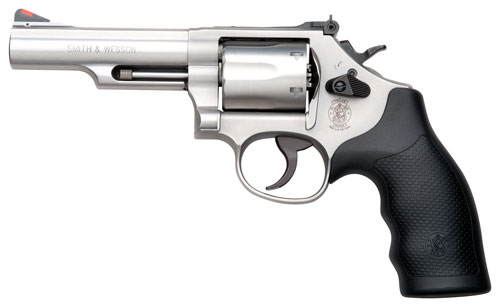 S&W 66 .357 MAG 4.25" ADJ 6-SHOT STAINLESS RUBBER - for sale