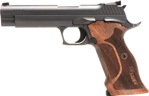 SIG P210 TARGET 9MM 5" ADJ SGT (2)8RD WALNUT GRIP BLUED - for sale