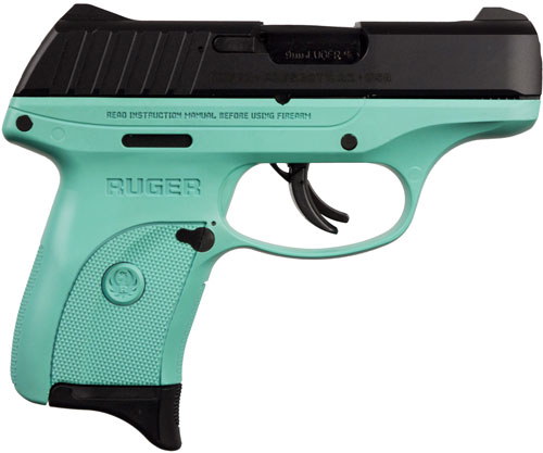 RUGER EC9s 9MM LUGER AS 7-SHOT BLUED SLIDE/TURQUOISE FRAME - for sale