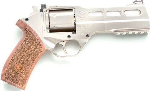 CHIAPPA RHINO 50DS 357MAG 5" ADJ. SIGHT CHROME/WALNUT. - for sale