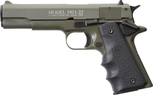 CHIAPPA 1911-22 .22LR 5" FS 10RD OD GREEN/RUBBER - for sale