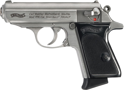 WALTHER PPK 380ACP SS FS 6+1 RD BLACK SYNTHETIC GRIPS - for sale