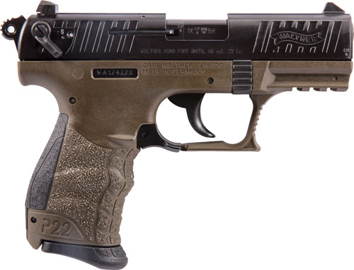 WALTHER P22 CA MILITARY 22LR 3.42" AS 10-SHOT OD GREEN - for sale