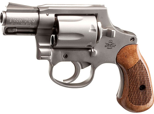 ROCK ISLAND M206 REVOLVER DAO 38SPL 2" FS 6RD MATTE NICKEL - for sale