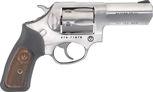 RUGER SP101 327 FED MAG 3" FS STAINLESS RUBBER - for sale