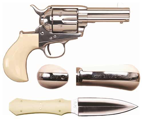 CIMARRON DOC HOLLIDAY COMBO 45LC FS 3.5" NICKEL TRU-IVORY - for sale