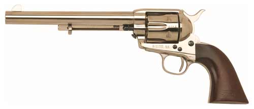 CIMARRON CAVALRY SCOUT 45LC FS 7.5" POLISHED NICKEL/WALNUT - for sale
