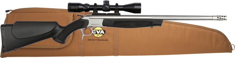 CVA SCOUT TD .35 WHELEN 25" W/BRAKE 3-9X40 SS/BLACK SYN - for sale