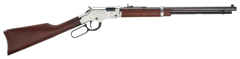 HENRY SILVER EAGLE .22WMR 20.5" OCTAGON WALNUT ENGRAVED - for sale