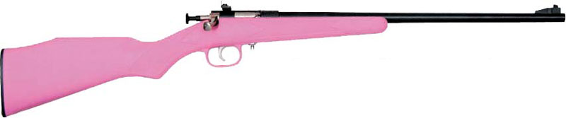 CRICKETT RIFLE G2 .22LR BLUED/PINK SYNTHETIC - for sale
