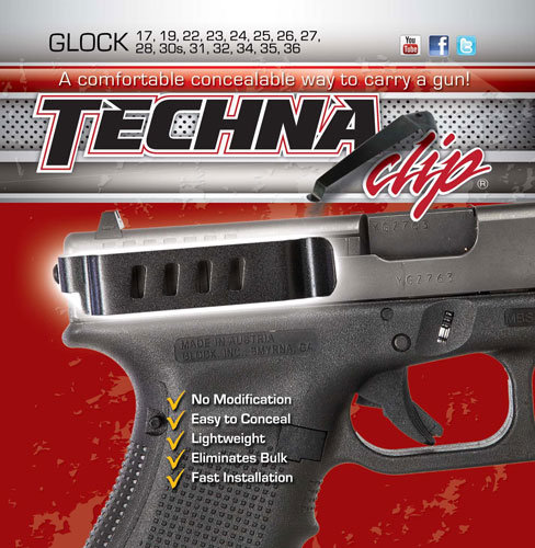 TECHNA CLIP HANDGUN RETENTION CLIP FOR GLOCK 20,21,21SF,29+ - for sale