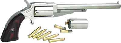 NAA MINI-REVOLVER "HOGLEG" COMBO 22LR/22WMR 6" S/S WOOD - for sale
