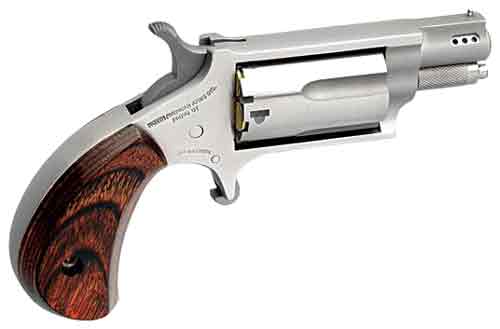 NAA MINI-REVOLVR 22WMR 1-1/8" PORTED S/S MATTE WOOD - for sale