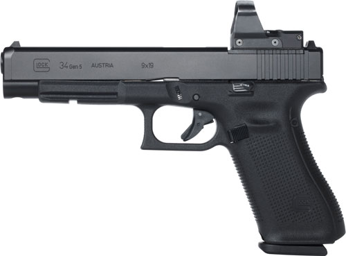GLOCK 34 MOS 9MM GEN5 ADJ SIGHT 10RD W/ FRONT SERRATION< - for sale