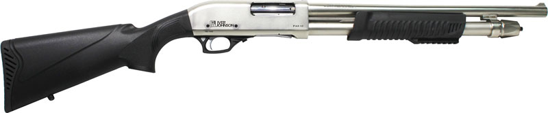 IVER JOHNSON PUMP 12GA 3" 18" CYLINDER NICKEL SYNTHETIC - for sale