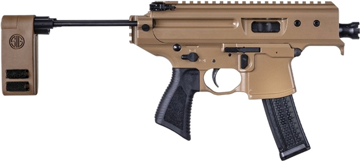 SIG MPX COPPER HEAD 9MM 3.5" 2-POSITION BRACE (1)20RD TAN - for sale