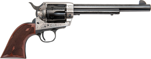 CIMARRON FRONTIER .45LC PW FS 7.5" ENGRAVED SILVER/BL WAL - for sale