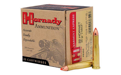 HORNADY 22 HORNET 35GR V-MAX 25RD 10BX/CS - for sale