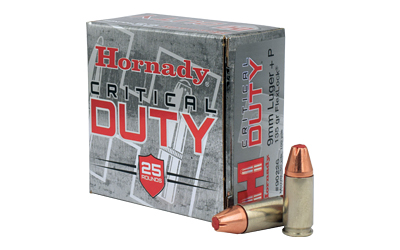 HORNADY CRITICAL DUTY 9MM LUGER +P 135GR 25RD 10BX/CS - for sale