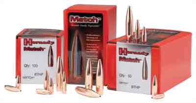 HORNADY BULLETS 22 CAL .224 52GR JHP-BT 100CT 40BX/CS - for sale