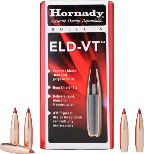 HORNADY BULLETS 6.5MM .264 100GR. ELD-VT 100CT 15BX/CS - for sale