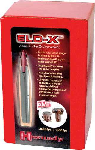 HORNADY BULLETS 6.5MM .264 143GR. ELD-X 100CT 15BX/CS - for sale