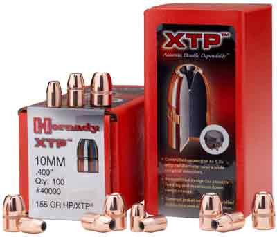 HORNADY BULLETS 10MM .400 CAL 155GR XTP 100CT 25BX/CS - for sale