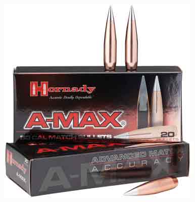 HORNADY BULLETS 50 CAL .510 750GR A-MAX FOR 20CT 12BX/CS - for sale