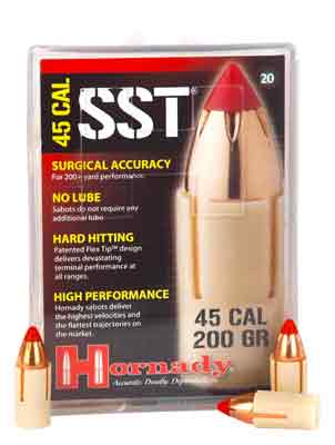 HORNADY .45CAL SABOTED BULLET .400 200GR SST 20CT 10BX/CS - for sale