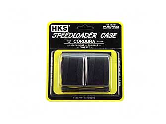 HKS DOUBLE SPEEDLOADER POUCH NYLON BLACK FITS ALL LOADERS - for sale