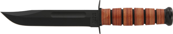 KA-BAR FIGHTING/UTILITY KNIFE 7" W/LEATHER SHEATH US NAVY - for sale