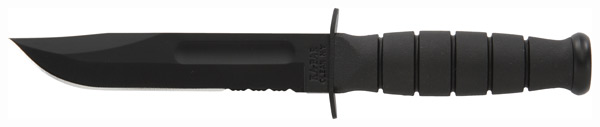 KA-BAR SHORT KA-BAR 5.25" SERR W/PLASTIC SHEATH - for sale