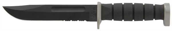 KA-BAR D2 EXTREME KNIFE 7" SERR W/PLASTIC SHEATH - for sale